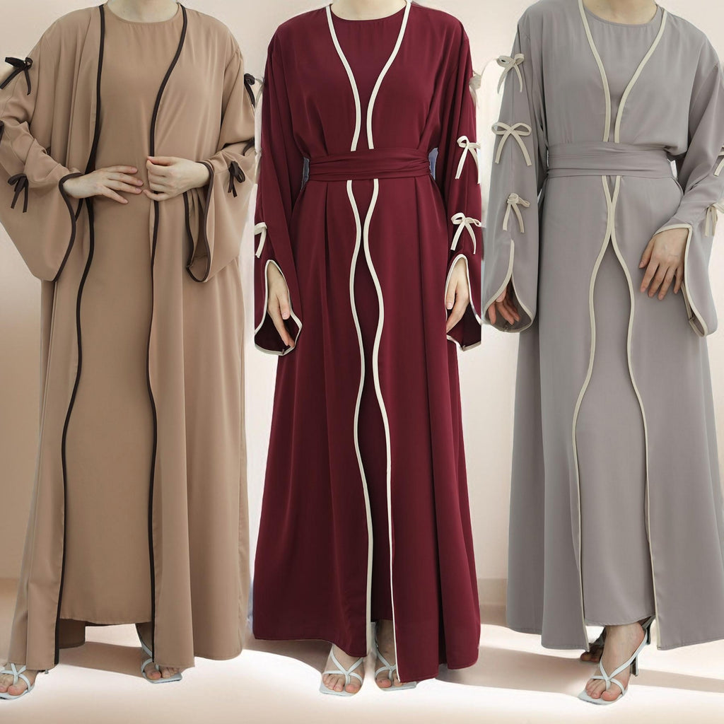 Noura Knot Open Abaya - Try Modest Limited