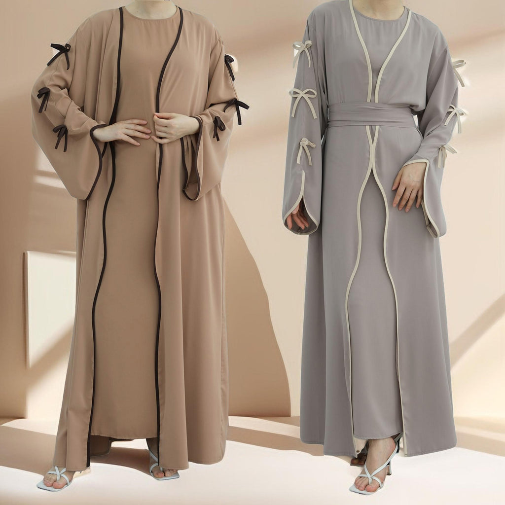 Noura Knot Open Abaya - Try Modest Limited