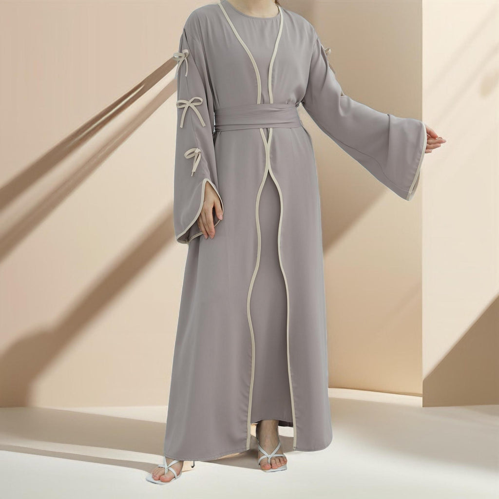 Noura Knot Open Abaya - Try Modest Limited