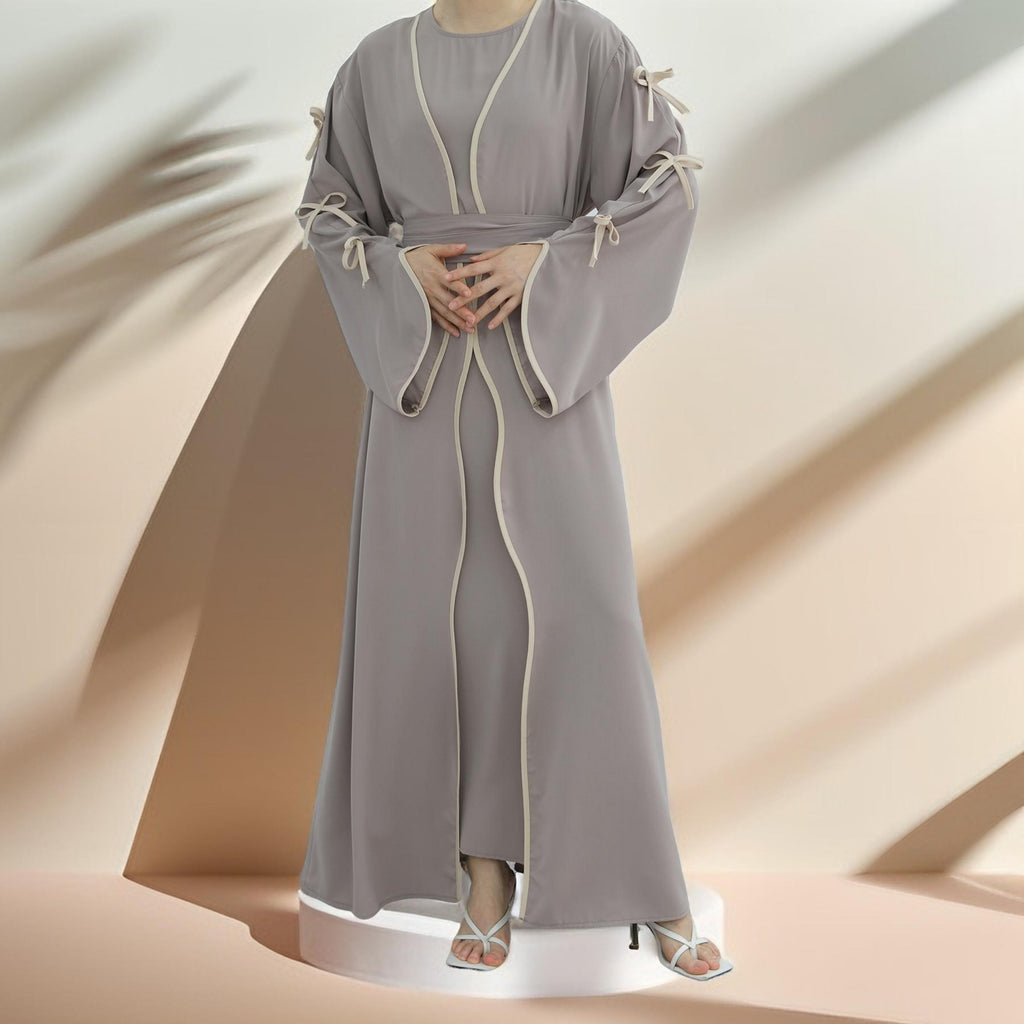 Noura Knot Open Abaya - Try Modest Limited