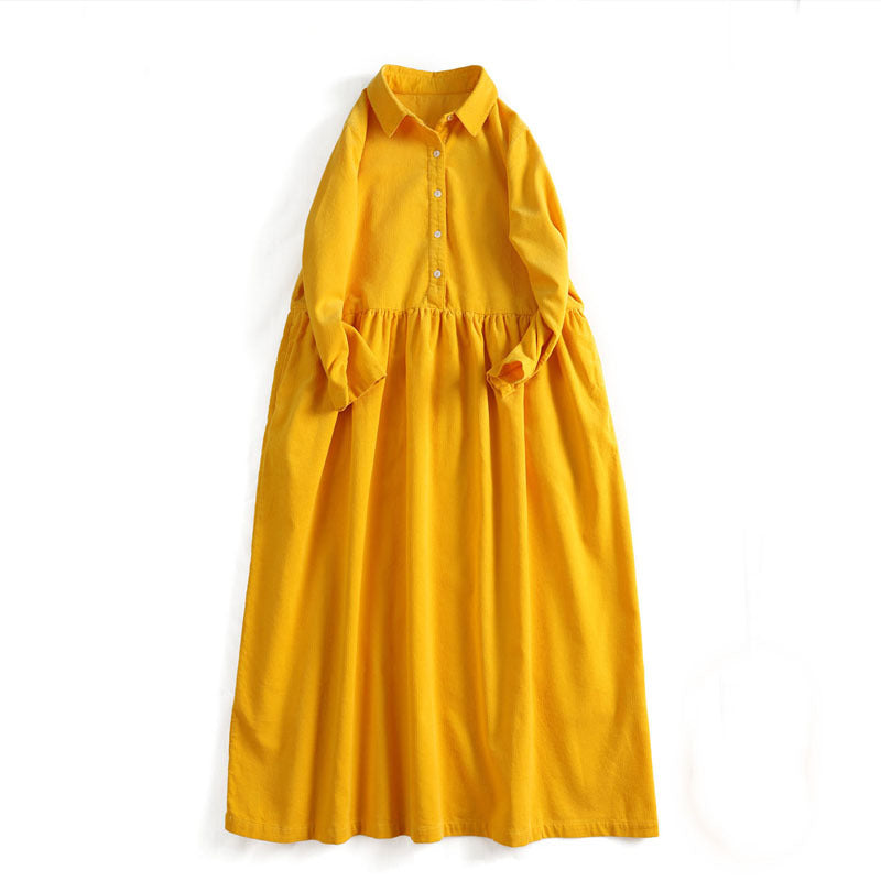 Thick velvet corduroy dress - Try Modest Limited