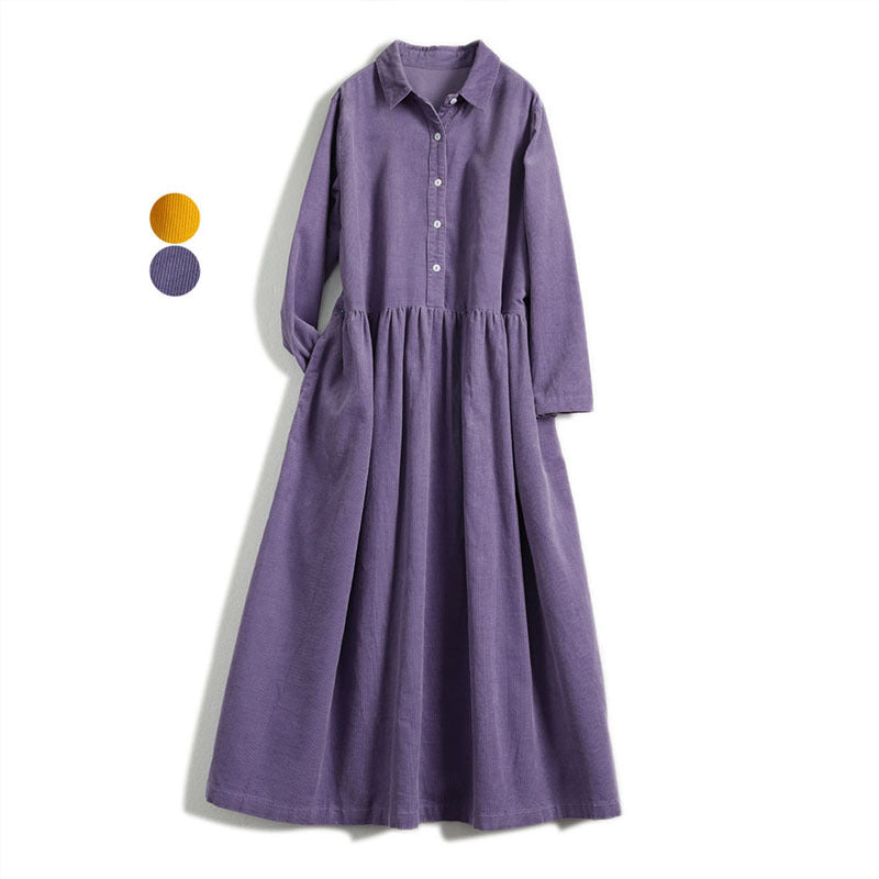 Thick velvet corduroy dress - Try Modest Limited
