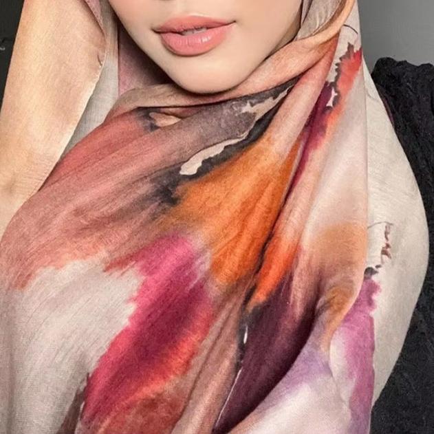 Trykte Tie Dye Hijabs