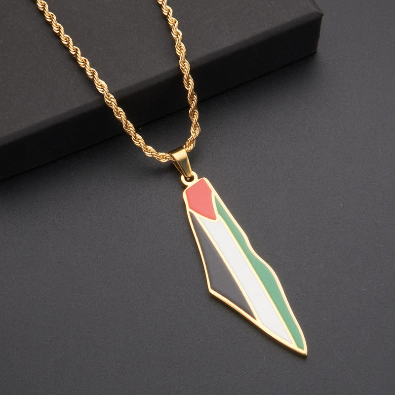 Palestine map necklace - Try Modest Limited