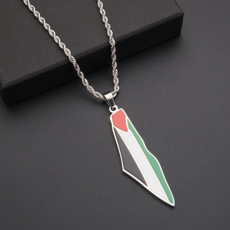 Palestine map necklace - Try Modest Limited