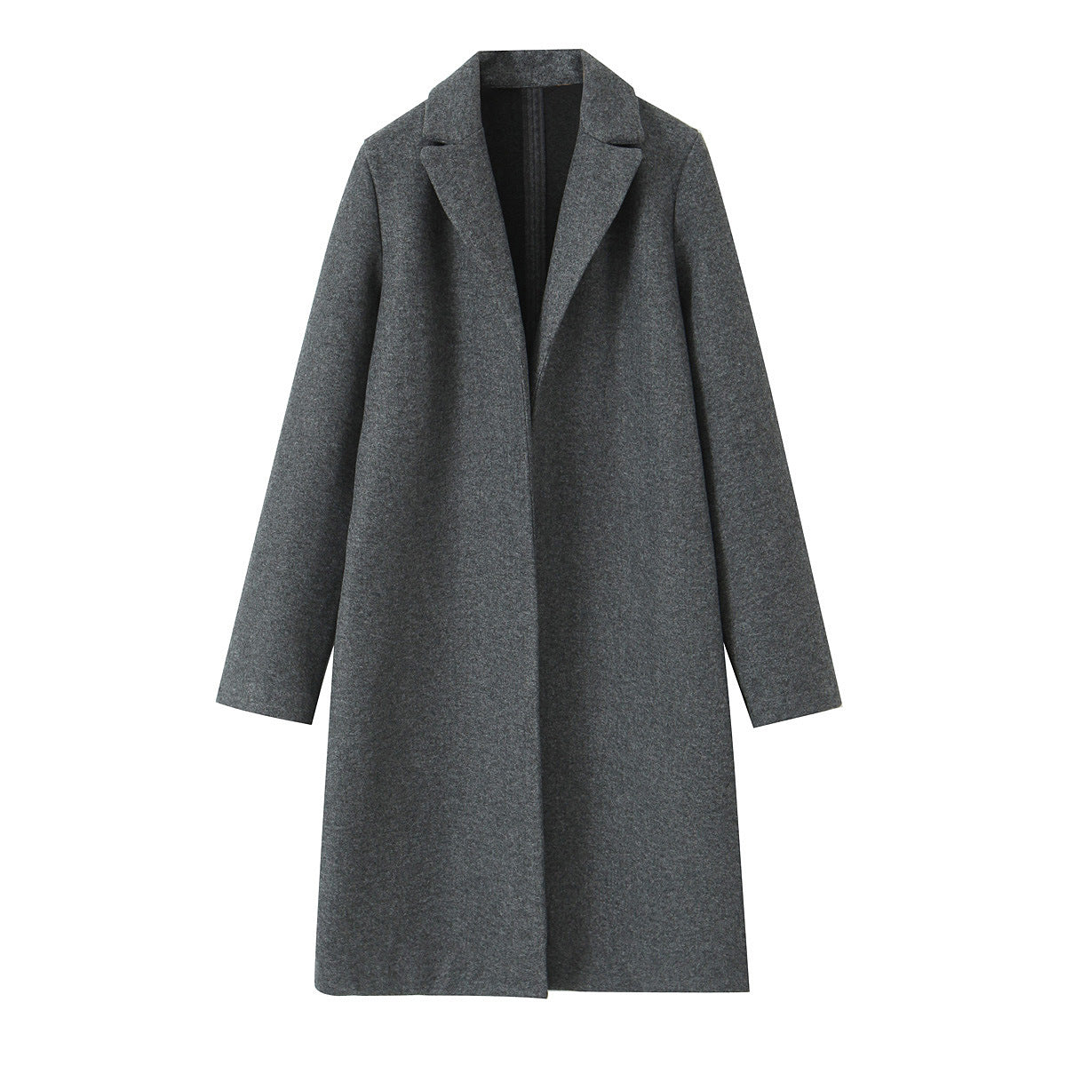 Textured open coat with a lapel collar - Try Modest Limited