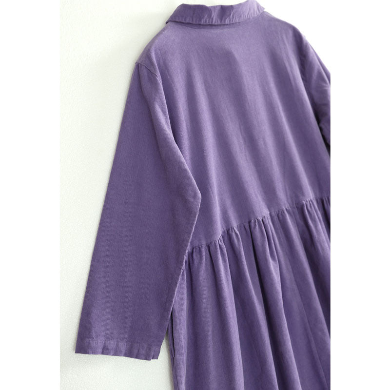 Thick velvet corduroy dress - Try Modest Limited