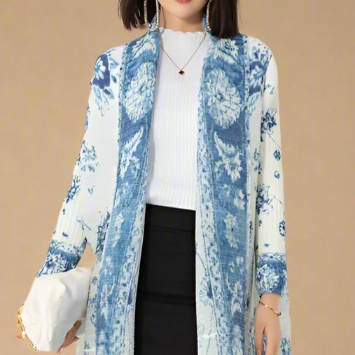 Boho uzun baskılı kimono