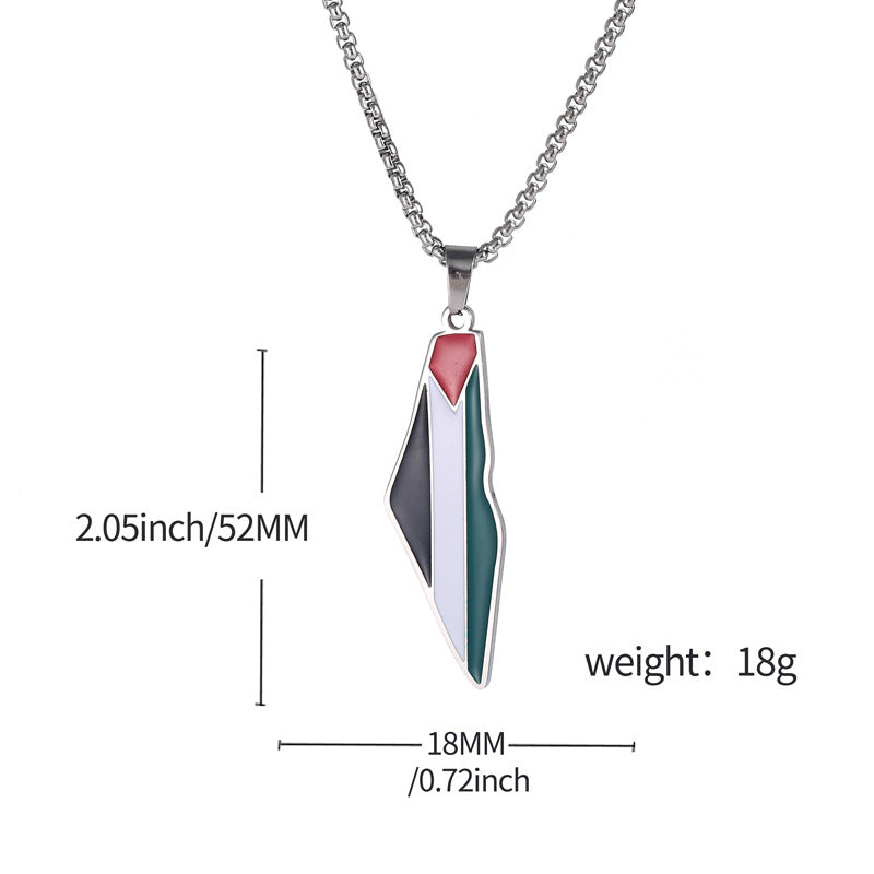 Palestine map necklace - Try Modest Limited