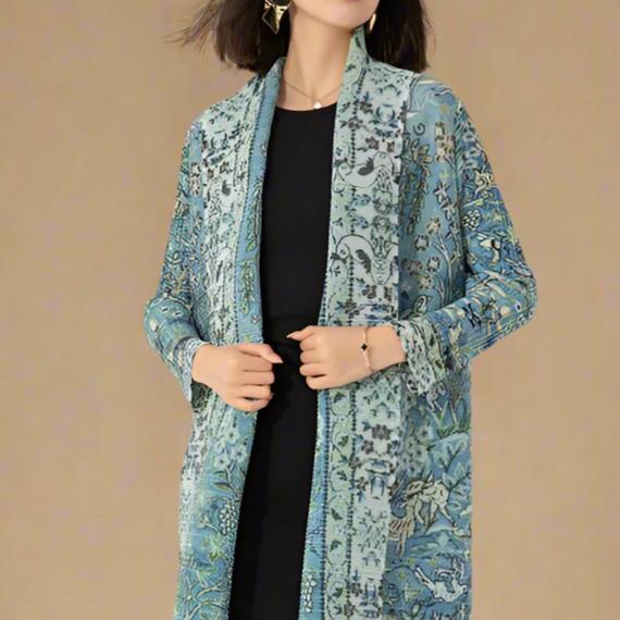 Boho lang gedruckter Kimono