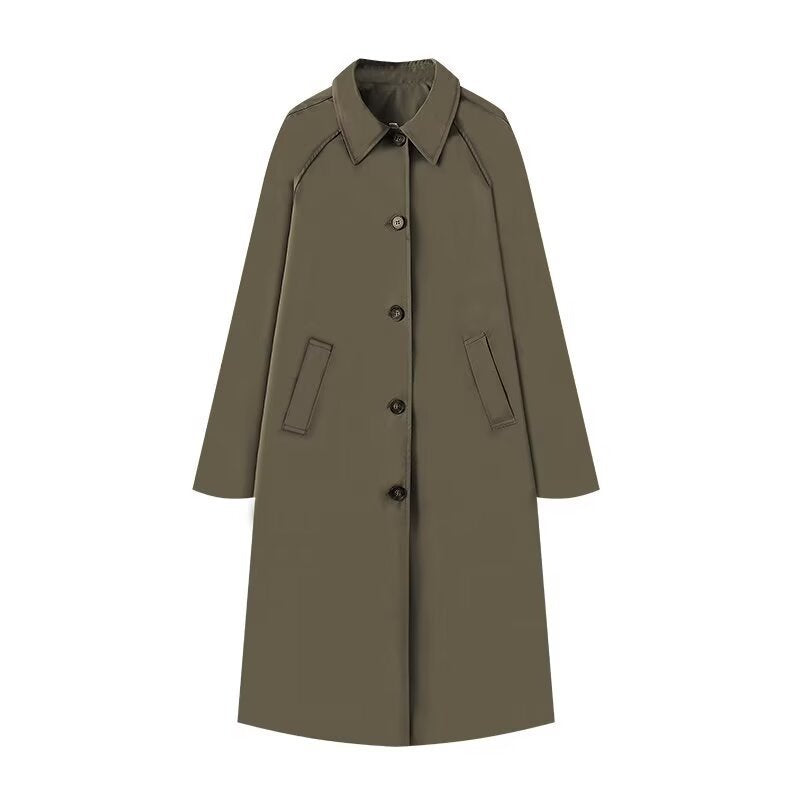 Elegant trenchcoat för kvinnor – Enkla höst- och vinterytterkläder