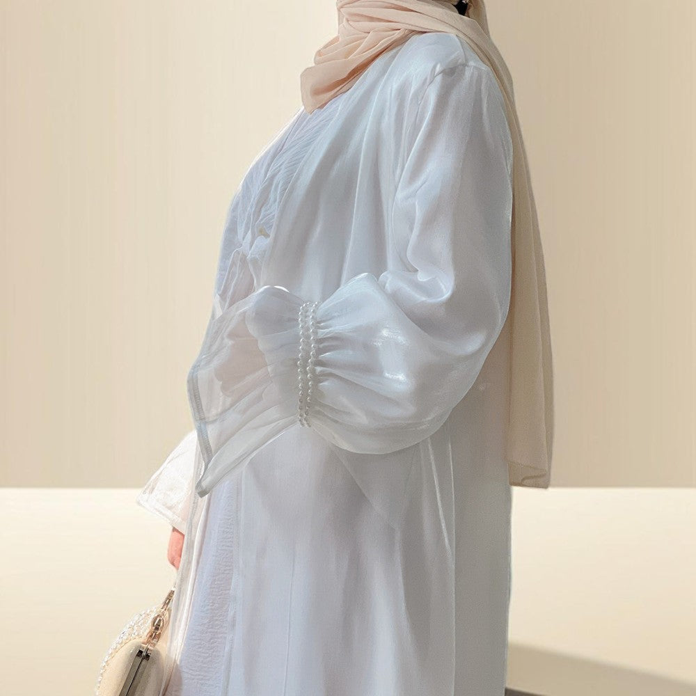 Open organza throw over With Pearl Sleeves - Try Modest Limited