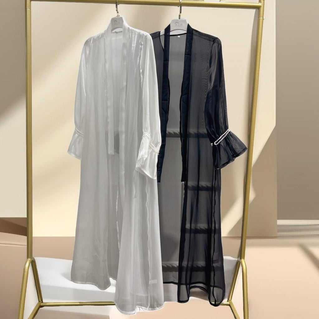 Open organza throw over With Pearl Sleeves - Try Modest Limited