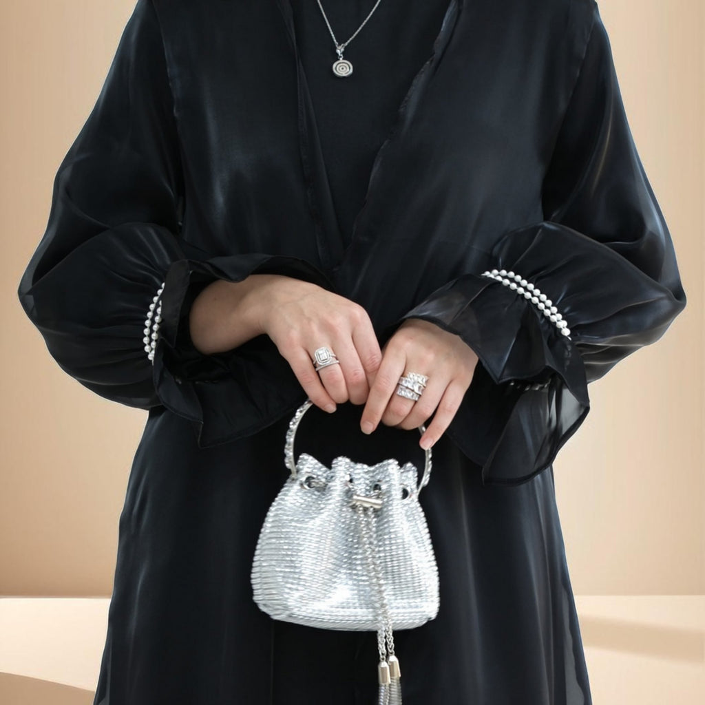 Open organza throw over With Pearl Sleeves - Try Modest Limited