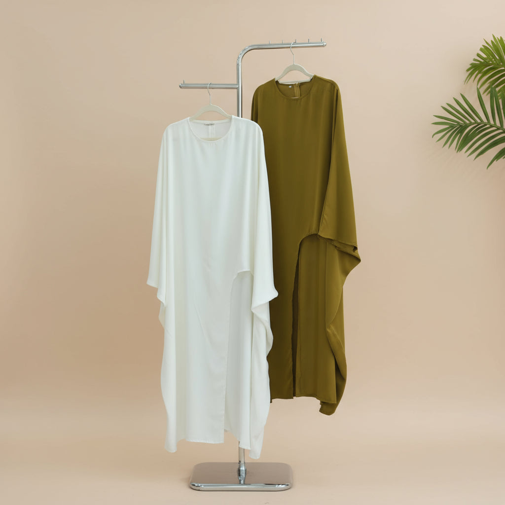 Top tunica oversize asimmetrico da donna | Blusa fluida a maniche lunghe con orlo diviso