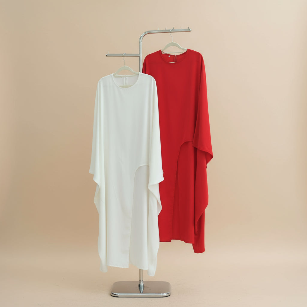 Top tunica oversize asimmetrico da donna | Blusa fluida a maniche lunghe con orlo diviso