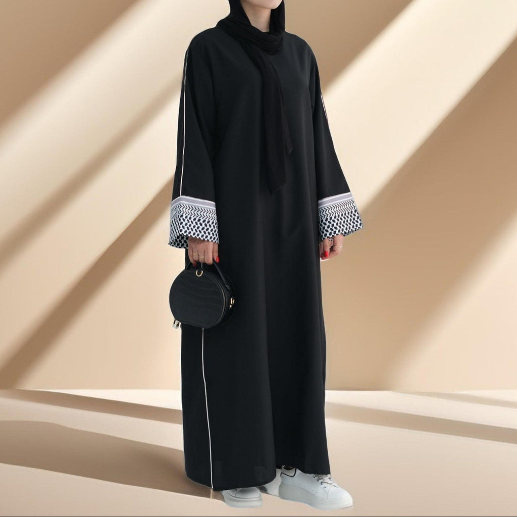 Palestine Kufiyah Inspired Abaya - Try Modest Limited