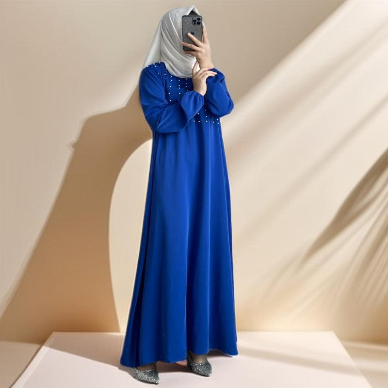 Party dress with pearls and belt - Try Modest Limited