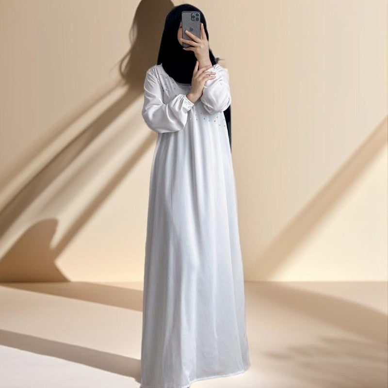 Party dress with pearls and belt - Try Modest Limited