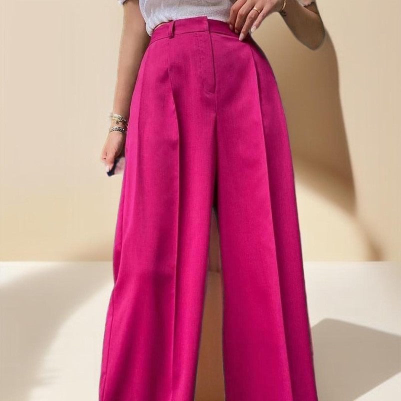 Pink Fashionable Wide-Leg Pants - Try Modest Limited