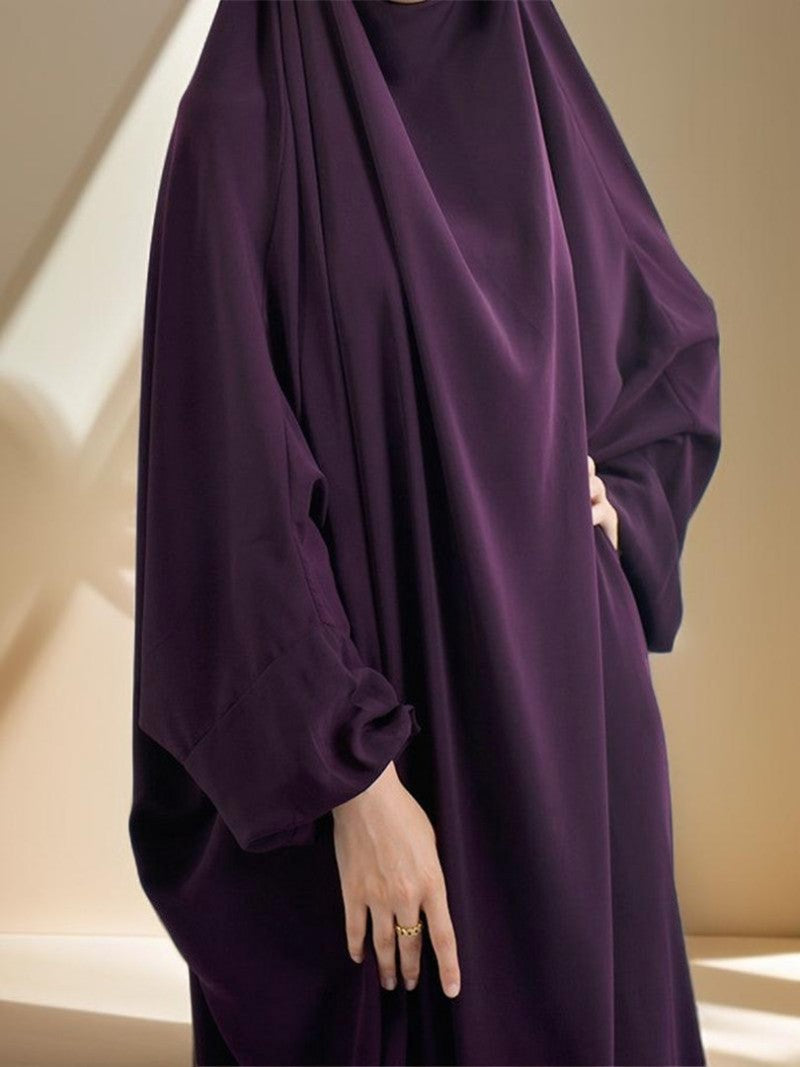 Plain Batwing sleeve prayer gown - Try Modest Limited 