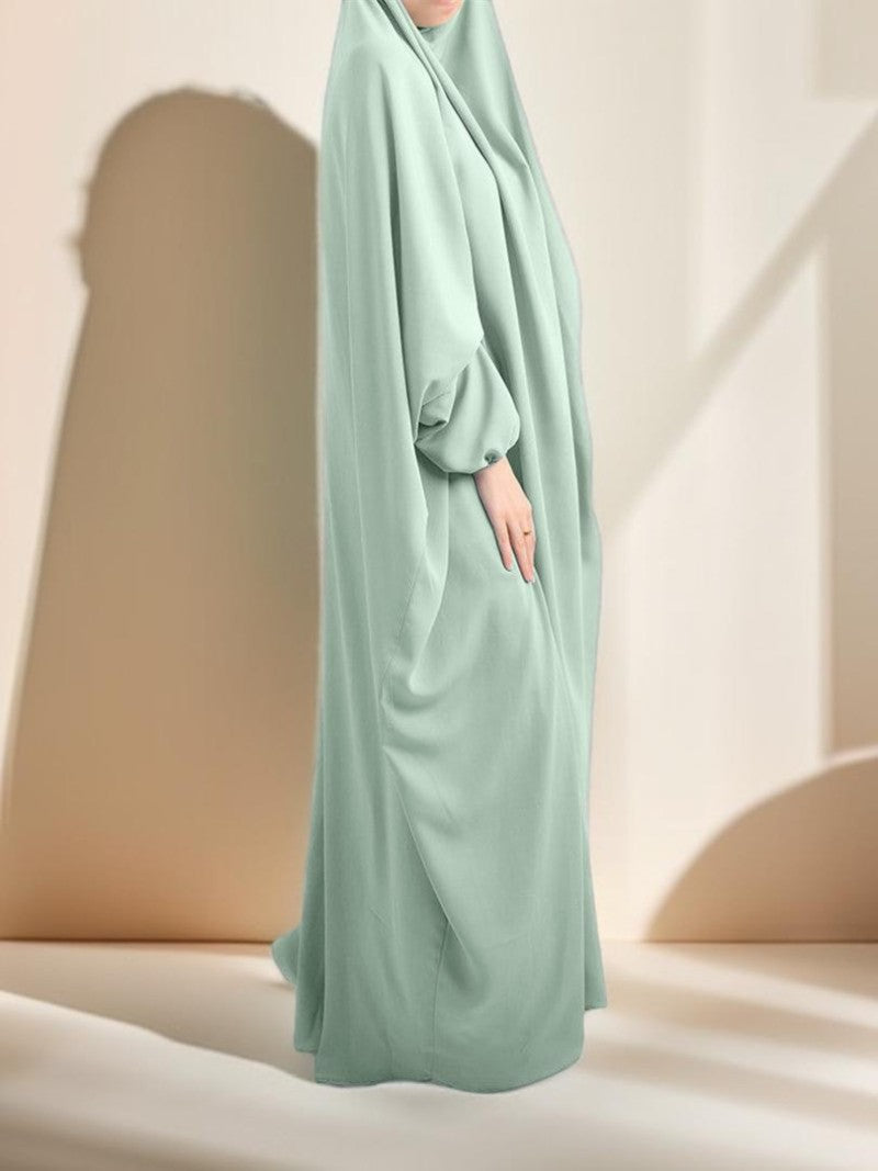 Plain Batwing sleeve prayer gown - Try Modest Limited 