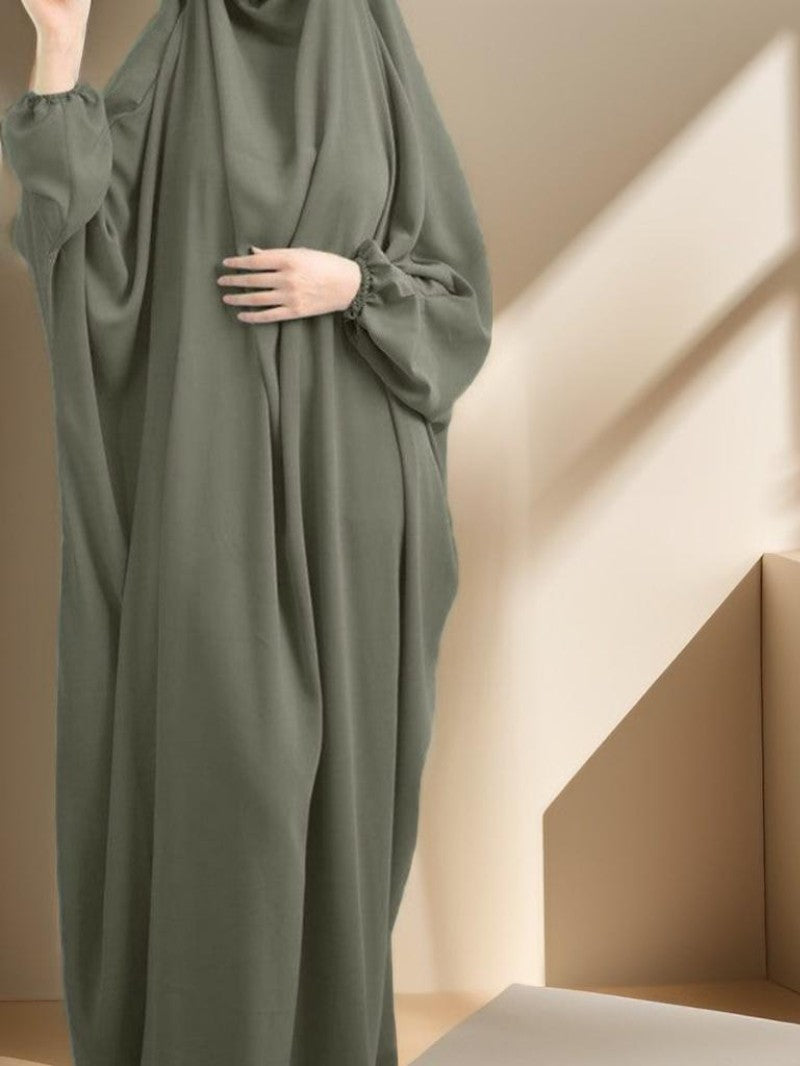 Plain Batwing sleeve prayer gown - Try Modest Limited 