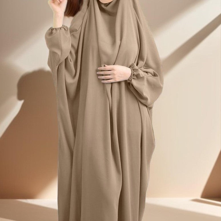 Plain Batwing sleeve prayer gown - Try Modest Limited 