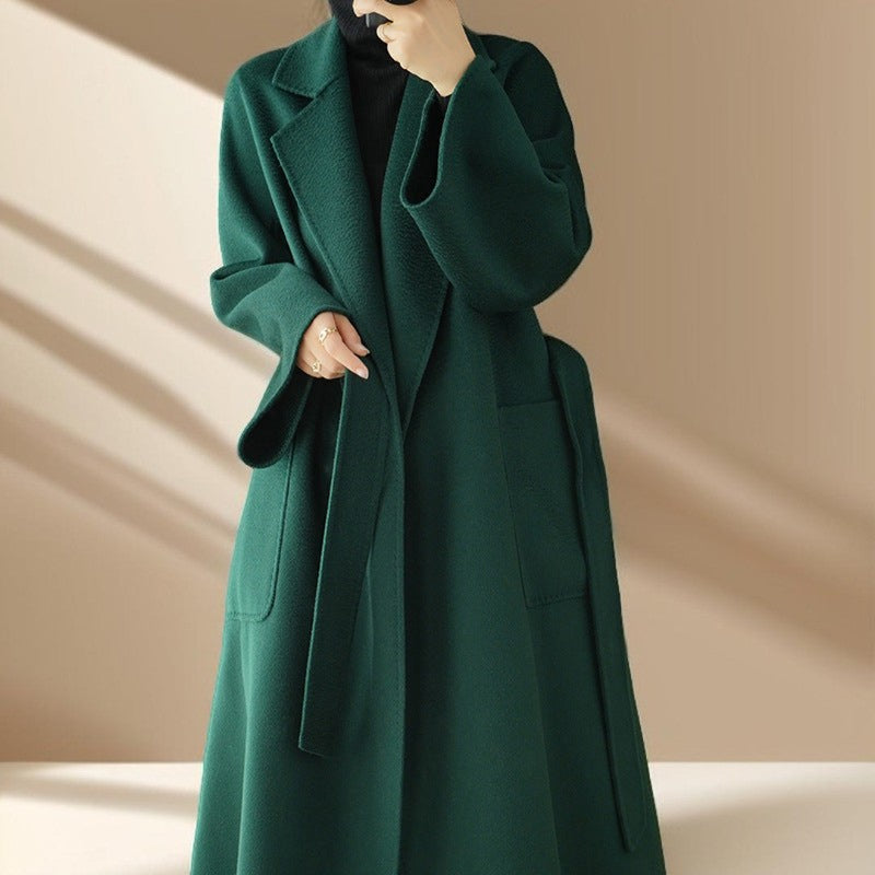 Premium Autumn/Winter Mid-Length Cashmere Coat - Try Modest Limited