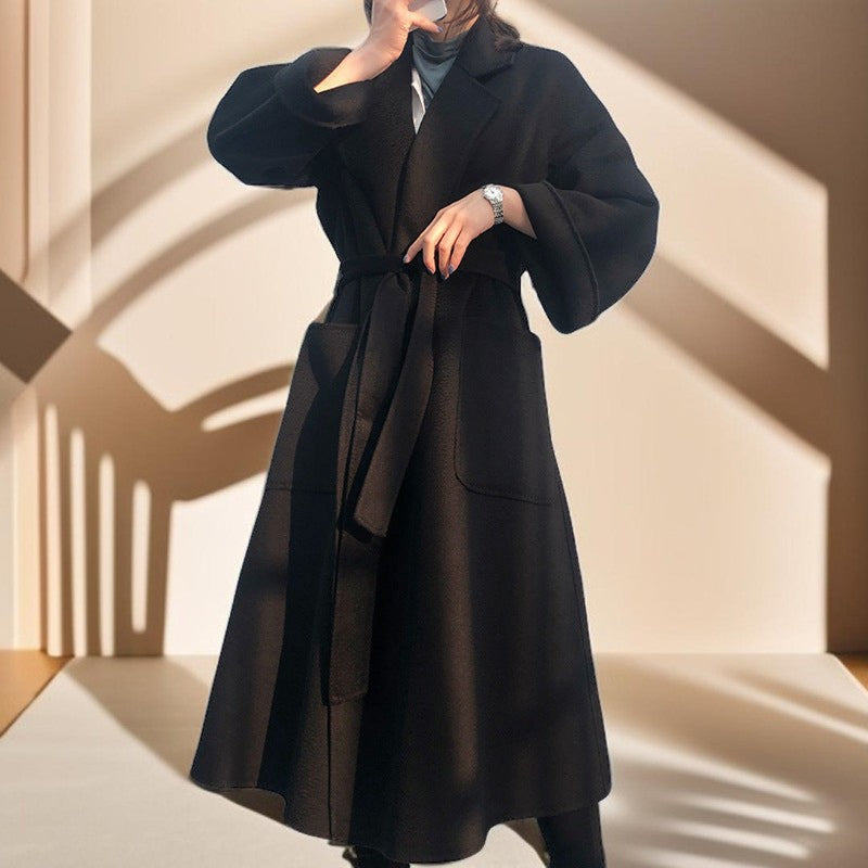 Premium Autumn/Winter Mid-Length Cashmere Coat - Try Modest Limited 