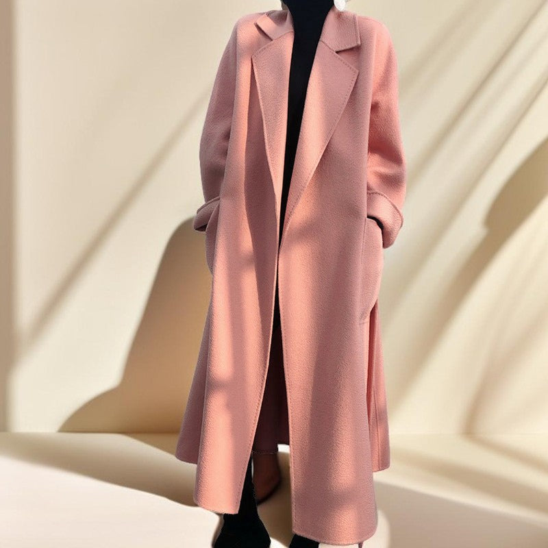 Premium Autumn/Winter Mid-Length Cashmere Coat - Try Modest Limited 