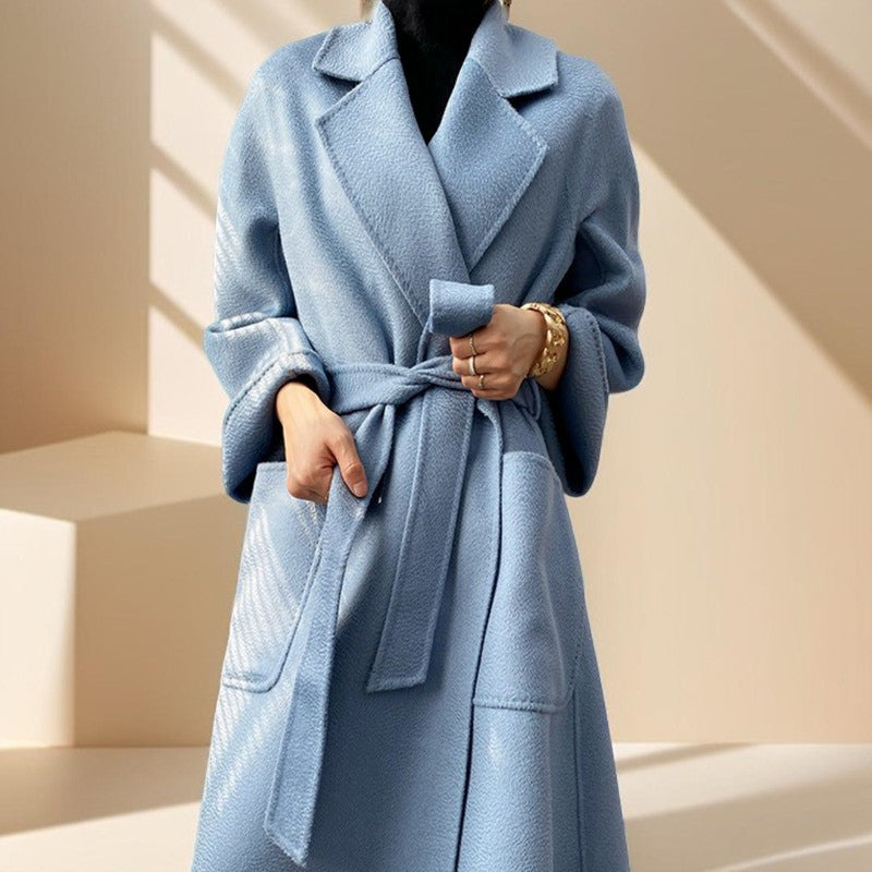 Premium Autumn/Winter Mid-Length Cashmere Coat - Try Modest Limited