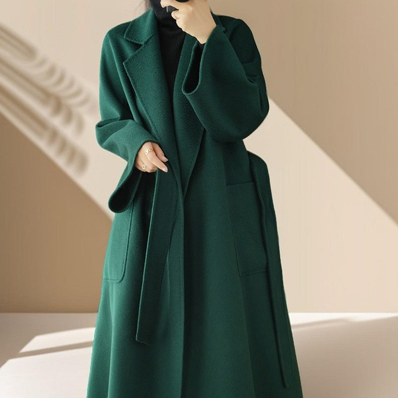 Premium Autumn/Winter Mid-Length Cashmere Coat - Try Modest Limited