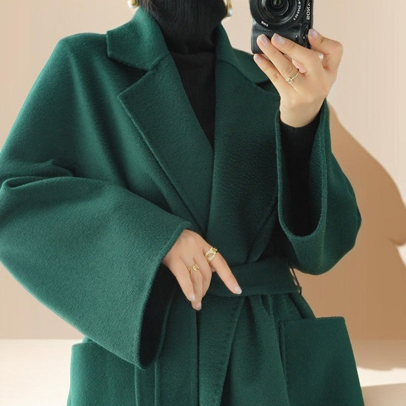 Premium Autumn/Winter Mid-Length Cashmere Coat - Try Modest Limited