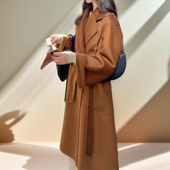 Premium Autumn/Winter Mid-Length Cashmere Coat - Try Modest Limited 