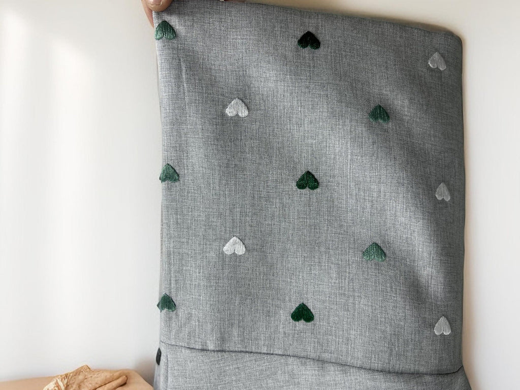 Qalb al-Haya- Heart Pattern Embroidery Linen Open Abaya Dubai New Fashion Kimono - Try Modest Limited