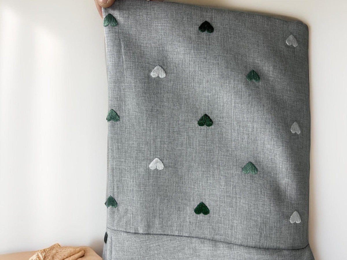 Qalb al-Haya- Heart Pattern Embroidery Linen Open Abaya Dubai New Fashion Kimono - Try Modest Limited