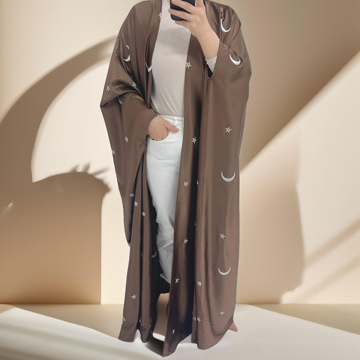Qamar Ramadan Satin Moonlight Abaya - Try Modest Limited