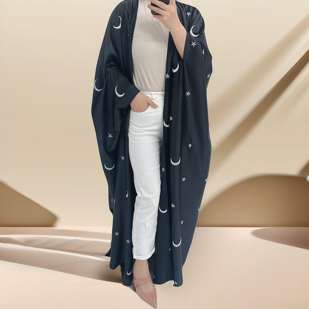Qamar Ramadan Satin Moonlight Abaya - Try Modest Limited