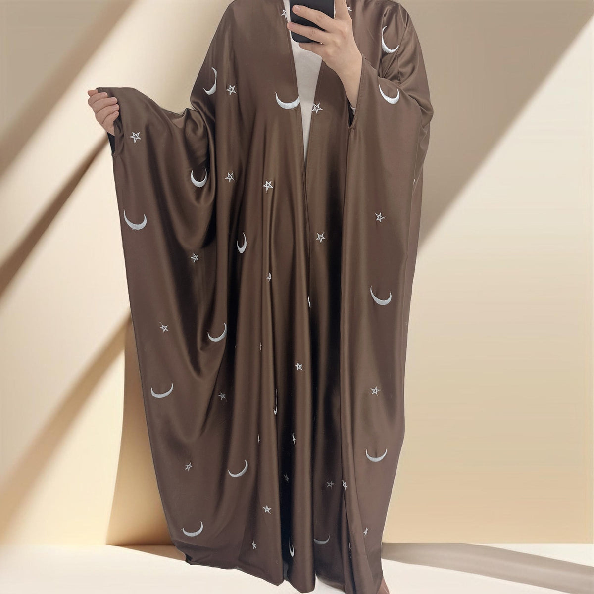 Qamar Ramadan Satin Moonlight Abaya - Try Modest Limited