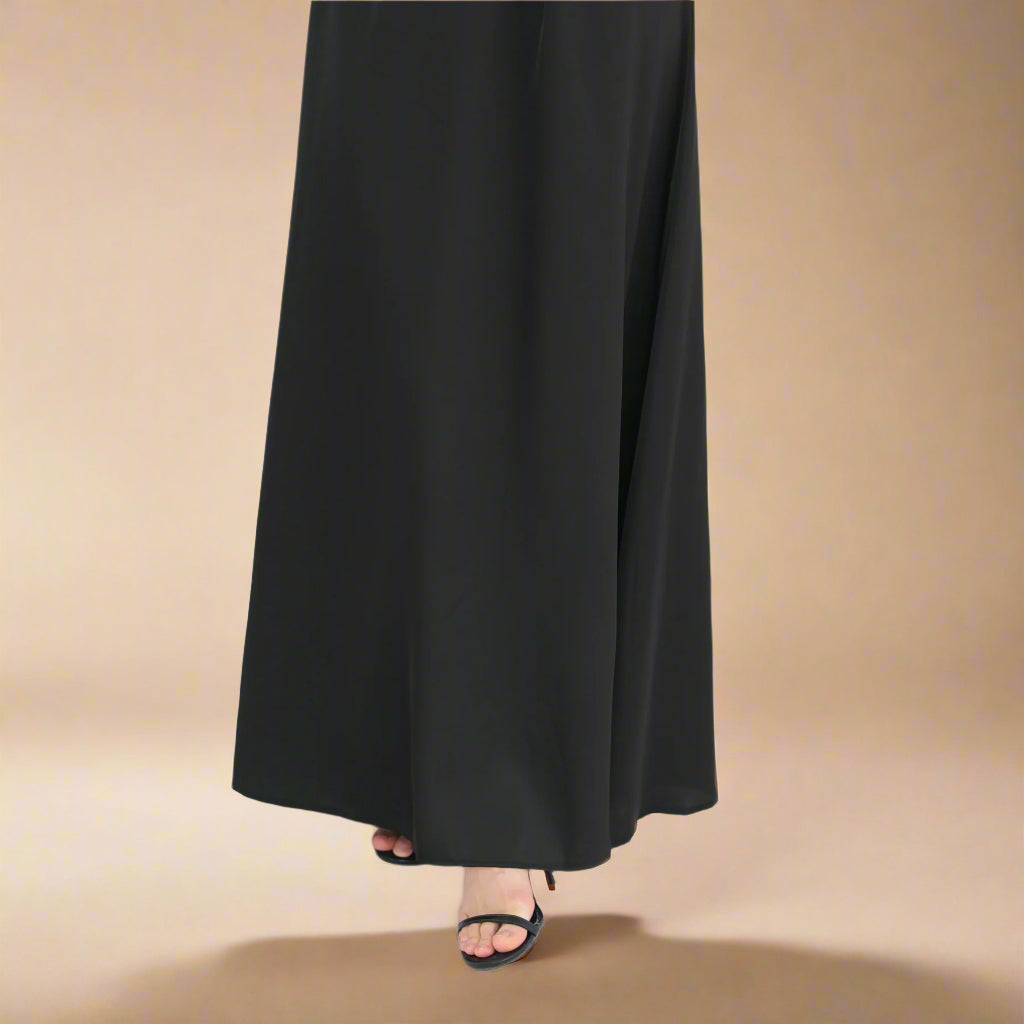 Raneem Satin Dress with Chiffon Cape - Try Modest Limited