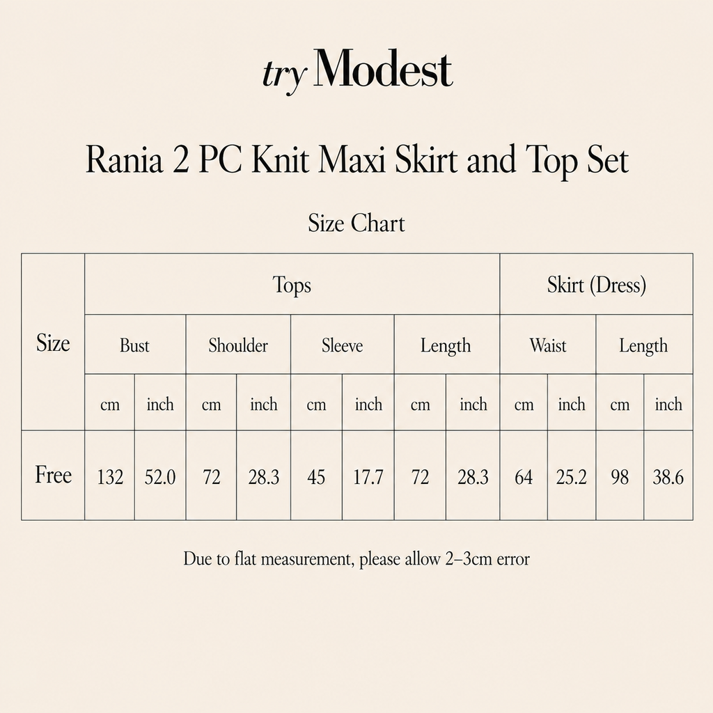 Rania 2 PC Knit Maxi Skirt and Top Set