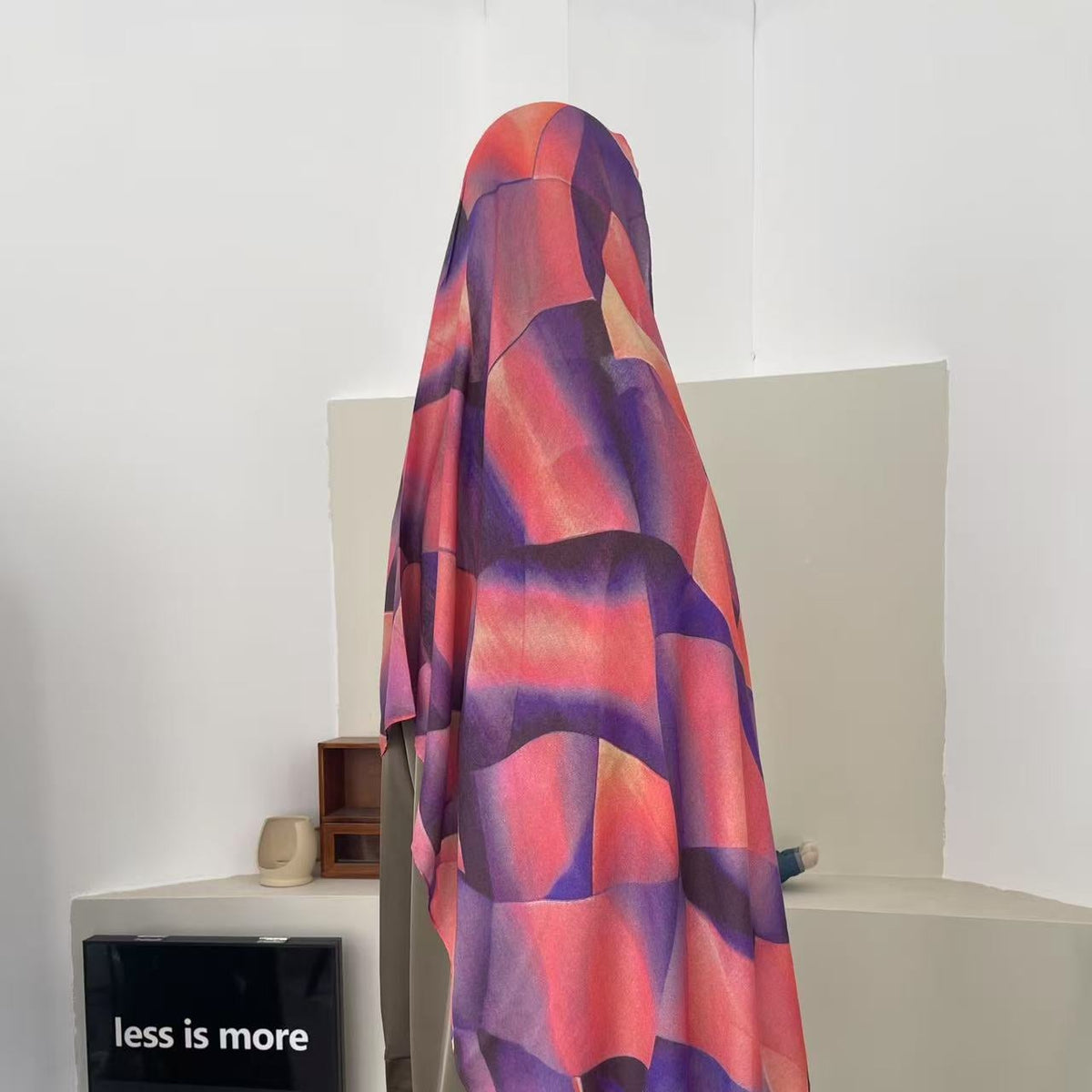 Raspberry Checkers Print Modal Hijab - Try Modest Limited