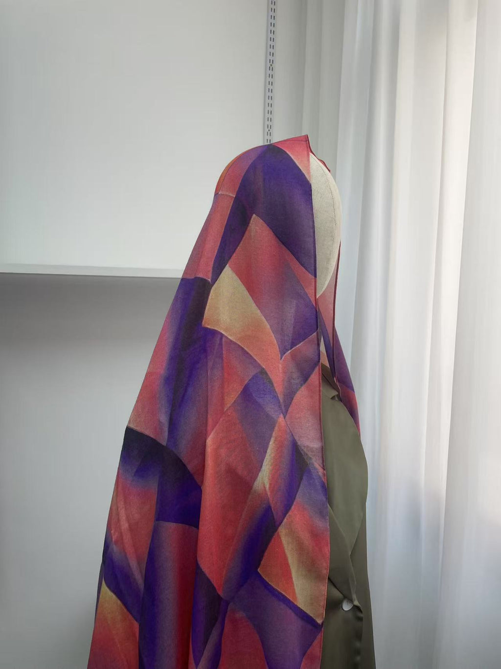 Raspberry Checkers Print Modal Hijab - Try Modest Limited