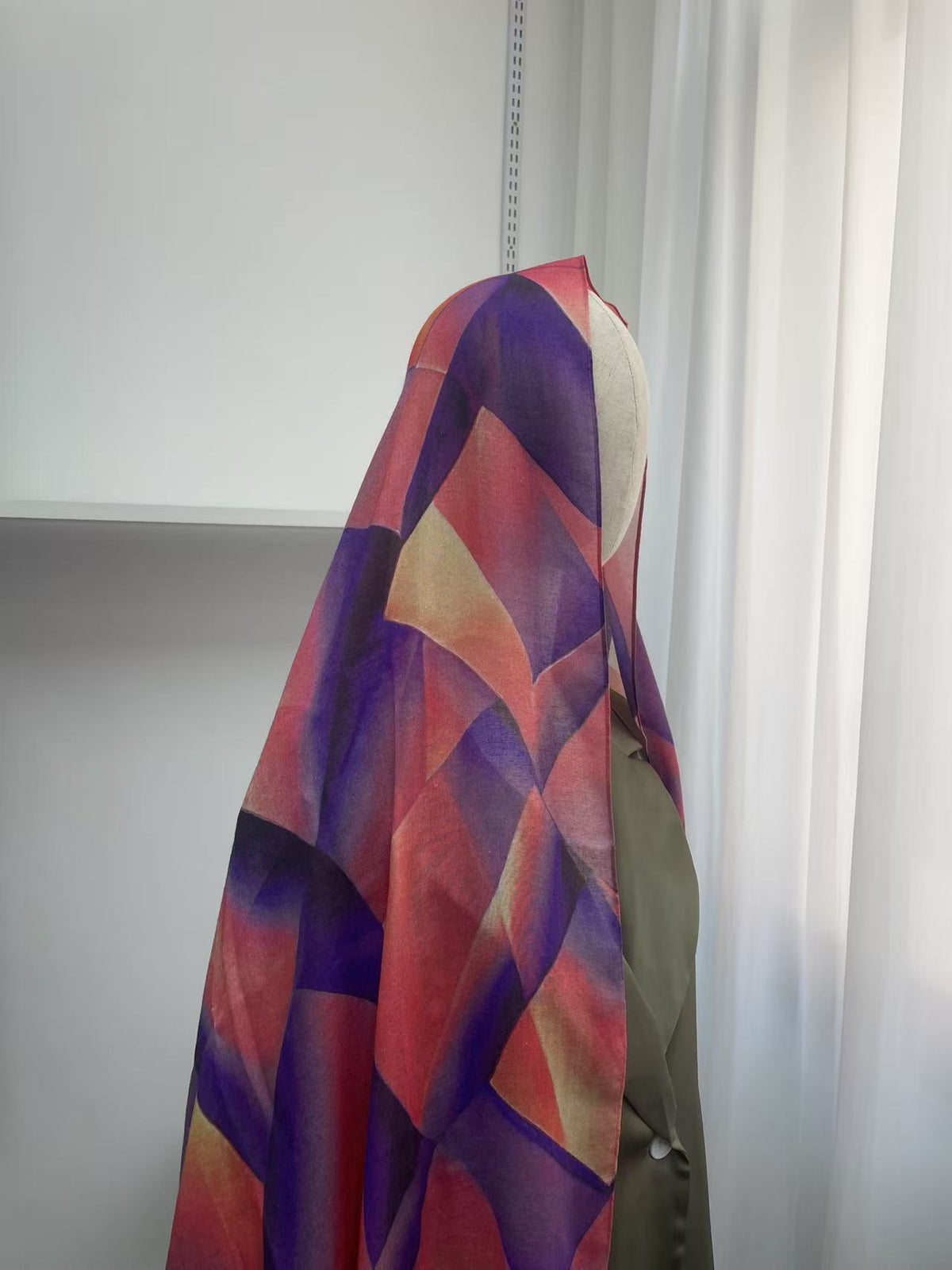 Raspberry Checkers Print Modal Hijab - Try Modest Limited