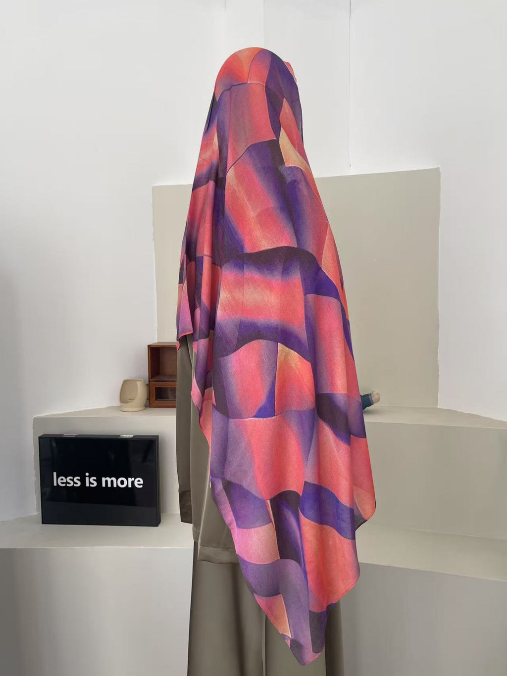 Raspberry Checkers Print Modal Hijab - Try Modest Limited