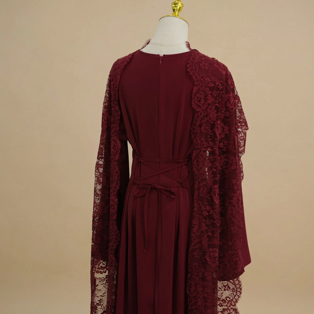 Ravella-Spitzenumhang Abaya