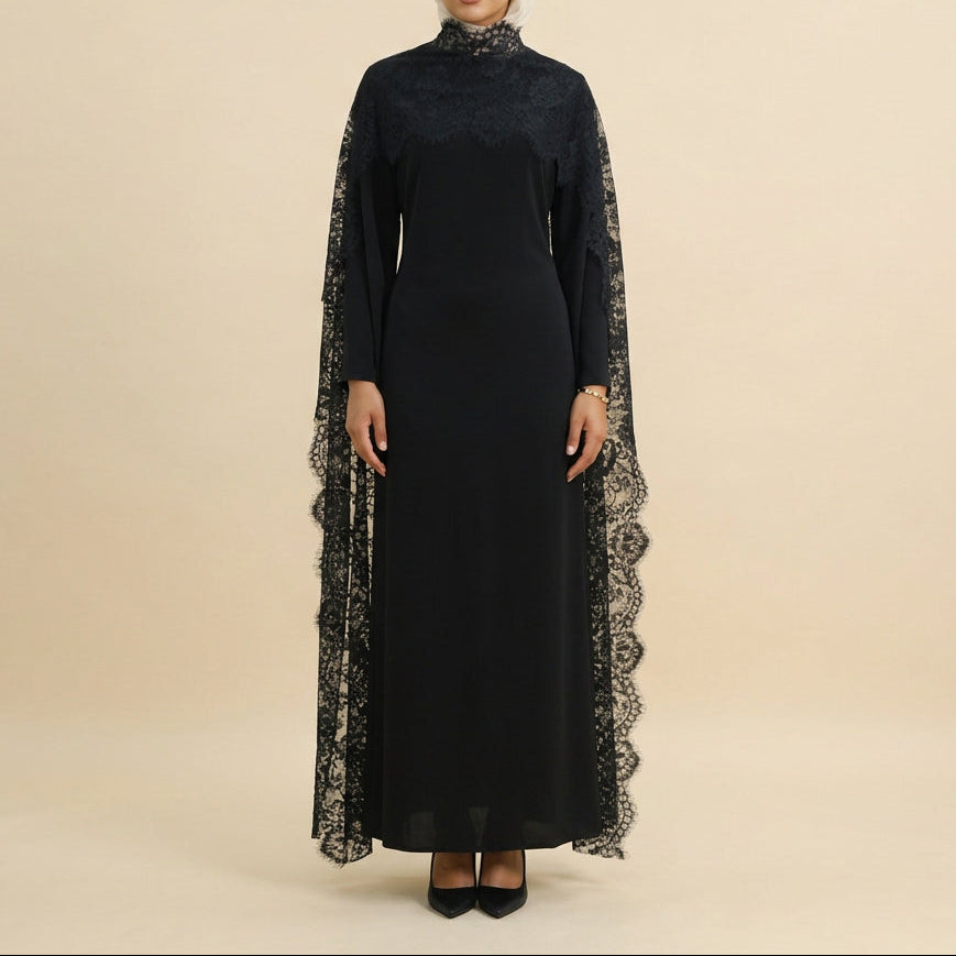 Ravella-Spitzenumhang Abaya