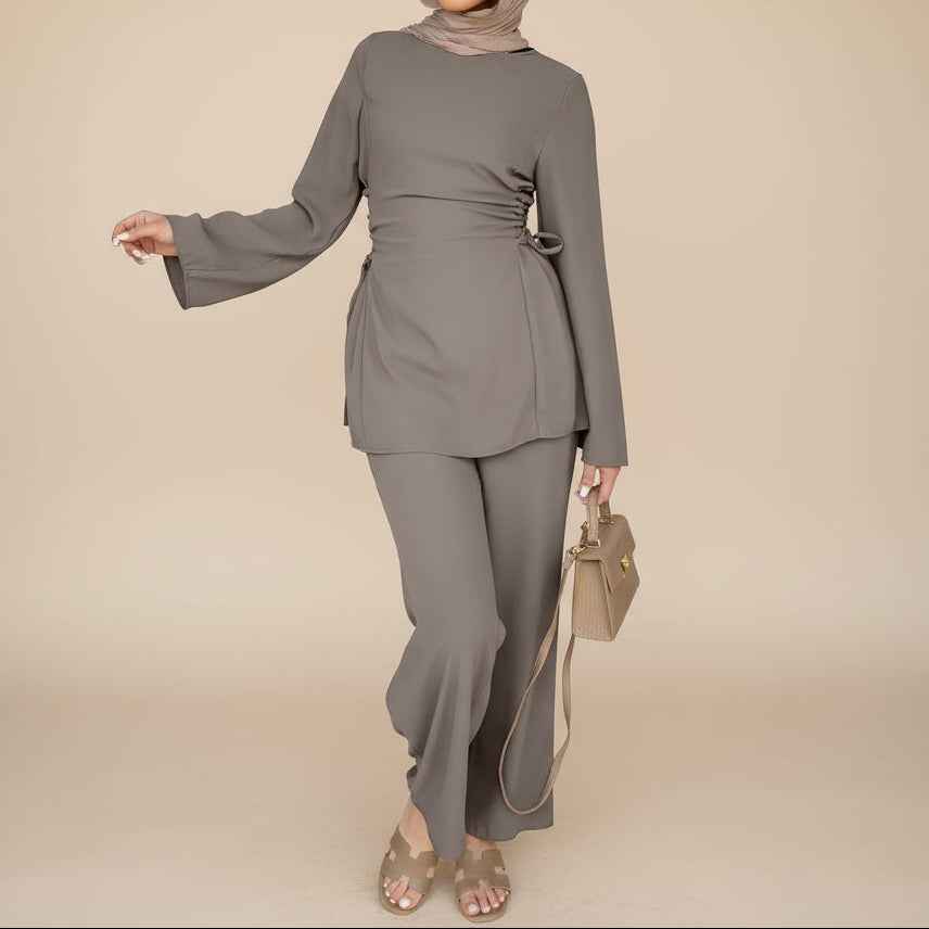 Raya Modest Tie-Waist Tunic & Trouser Co-ord Set