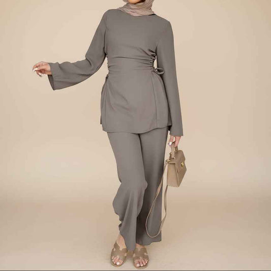 Raya Modest Tie-Waist Tunic & Trouser Co-ord Set
